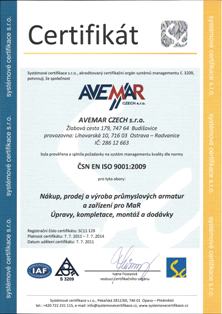 ČSN EN ISO 9001:2009 česky